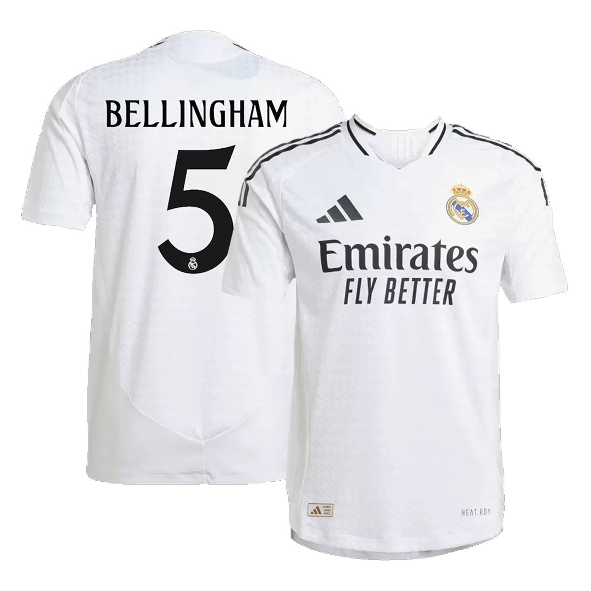 Real Madrid BELLINGHAM #5 Home Soccer Jersey 2024/25 - Player Version