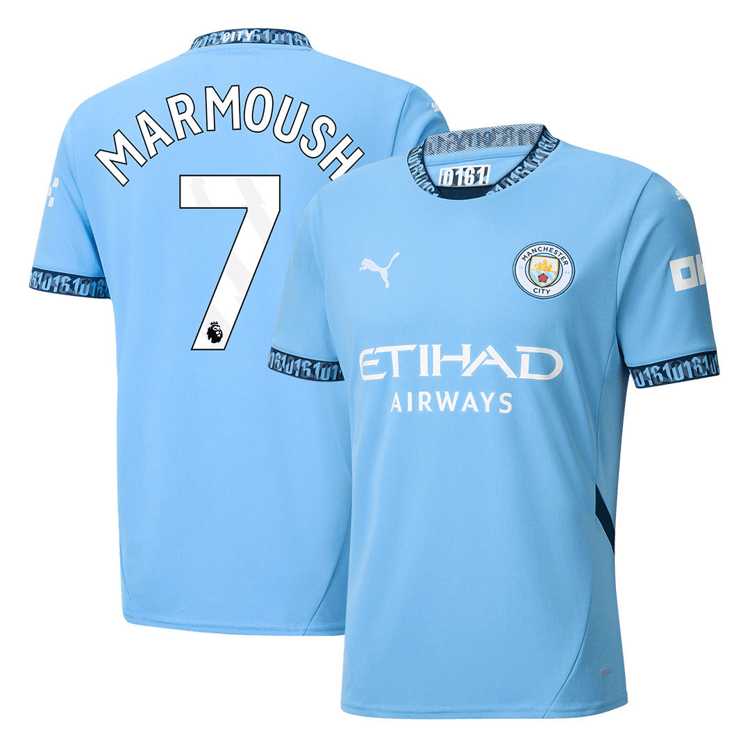 Men's Manchester City MARMOUSH #7 Home Soccer Jersey 2024/25